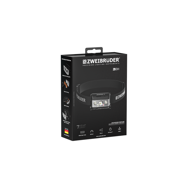 Zweibrüder ZB3H LED Headlamp 600 lm